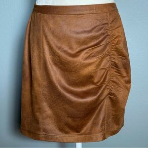 Free People Camel Mini Skirt